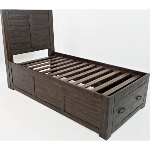 Jackson Lodge Twin Storage Bed in Distressed Finish